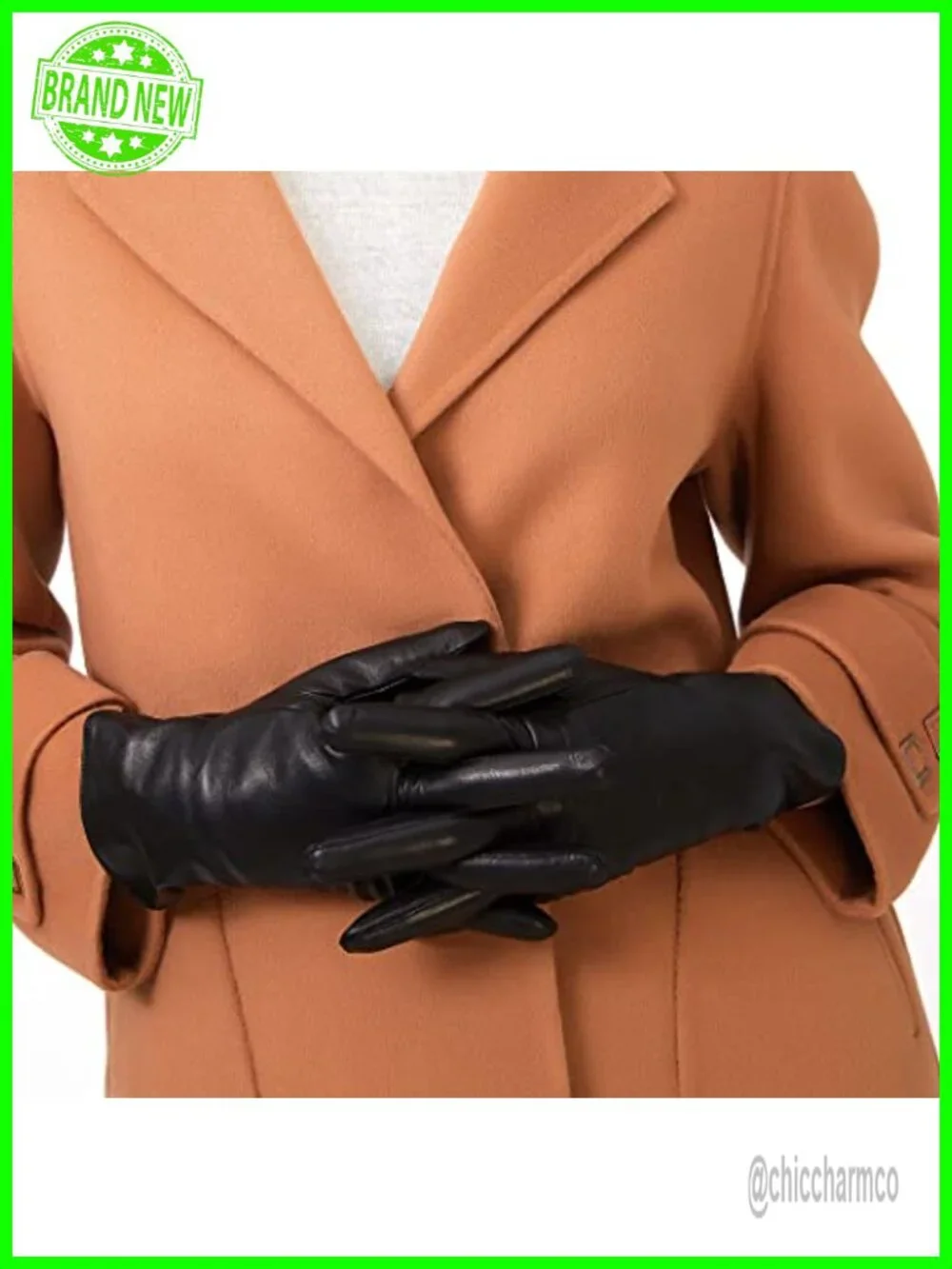 Genuine Sheepskin Leather Gloves Cashmere Lined Winter Cold Weather